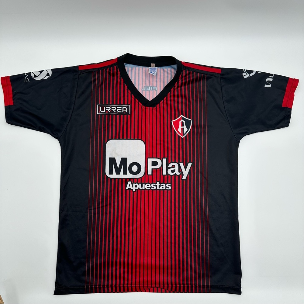 Remini‎ Atlas Futbul Club soccer jersey Medium Moplay Oxxo Gas URREA Red VTG Y2K